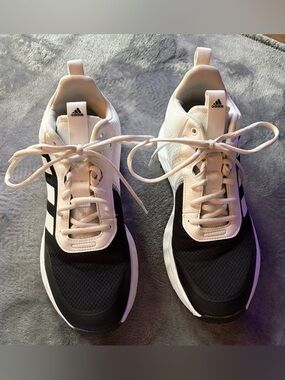 adidas Men’s Black and White Athletic Basketball Shoes